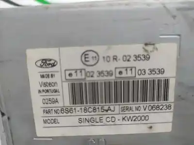 Second-hand car spare part audio system / radio cd for ford tourneo connect (tc7) kombi corta oem iam references 6s6118c815aj  