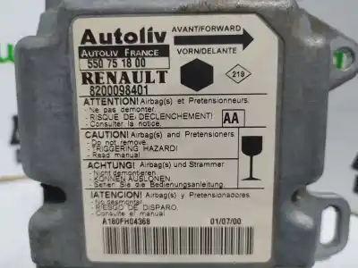 Автозапчасти б/у блок управления подушками безопасности за renault kangoo (f/kc0) alize ссылки oem iam 8200098401  
