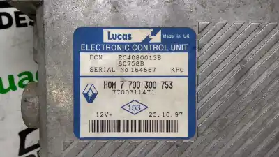 Pièce détachée automobile d'occasion calculateur moteur ecu pour renault trafic (desde 5.89) t 1100 références oem iam r04080013b  