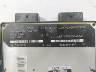 Second-hand car spare part ecu engine control for citroen berlingo 1.9 d multispace oem iam references 9650360480  