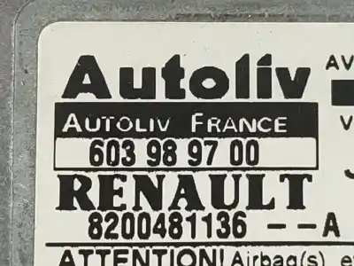 Peça sobressalente para automóvel em segunda mão centralina de airbag por renault scenic ii grand confort authentique referências oem iam 8200481136  