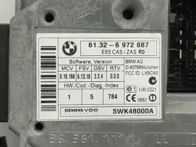 Second-hand car spare part ignition switch for bmw serie 7 (e65/e66) 730d oem iam references 61326972687  