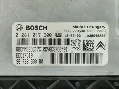 Second-hand car spare part ecu engine control for citroen c3 exclusive oem iam references 9676830080  
