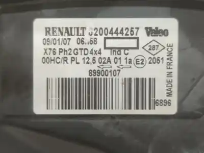 Second-hand car spare part left headlight for renault kangoo (f/kc0) alize oem iam references 8200444257  