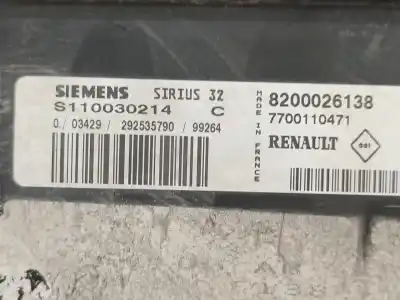 Автозапчасти б/у блок управления двигателем за renault scenic (ja..) 2.0 16v dynamique ссылки oem iam 7700110471  
