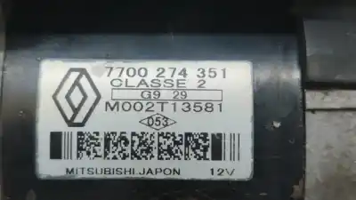 Second-hand car spare part starter motor for renault kangoo (f/kc0) alize oem iam references 7700274351  