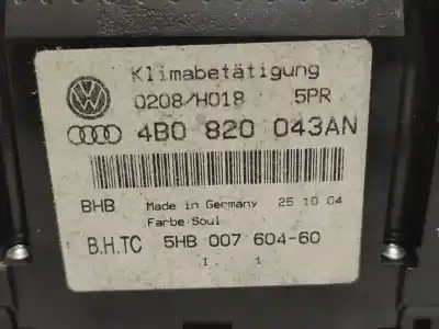 Second-hand car spare part climate control for audi a6 c5 avant (4b5, 4b6) 2.5 tdi oem iam references 4b0820043an  