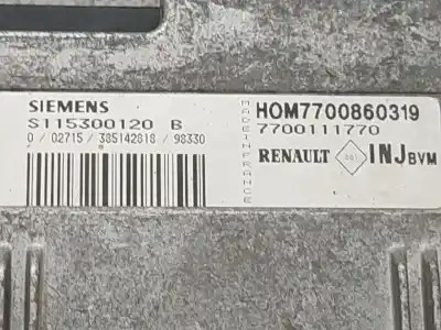 Peça sobressalente para automóvel em segunda mão centralina de motor uce por renault megane i berlina hatchback (ba0) 1.6e alize referências oem iam 7700111770  