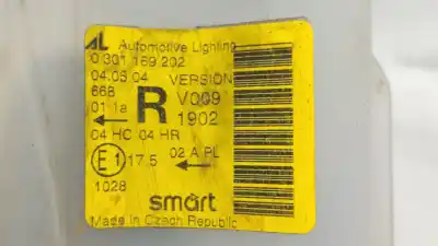 Second-hand car spare part right headlight for smart cabrio básico oem iam references 0301169202  