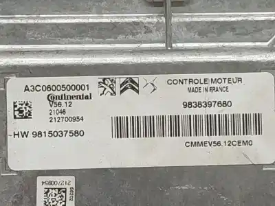 Second-hand car spare part ecu engine control for citroen c3 origins oem iam references 9838397680  