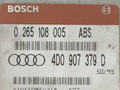 Second-hand car spare part abs control unit for audi a4 berlina (b5) 1.8 oem iam references 4d0907379d  
