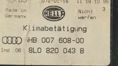 Pezzo di ricambio per auto di seconda mano controllo climatico per audi a3 (8l) 1.8 ambiente riferimenti oem iam 8l0820043b  