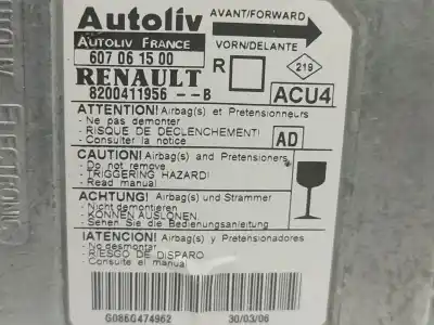 Автозапчасти б/у блок управления подушками безопасности за renault scénic ii (jm0/1_) 1.9 dci (jm14) ссылки oem iam 607061500  