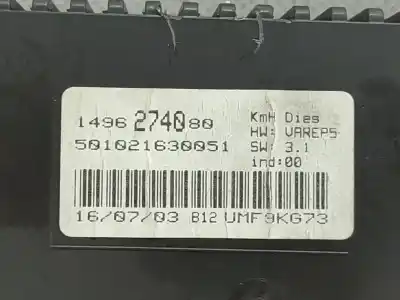 Recambio de automóvil de segunda mano de cuadro instrumentos para peugeot 807 sr pack referencias oem iam 1496274080  