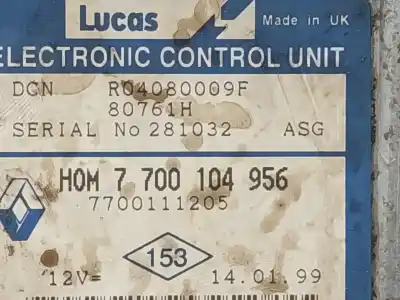 Автозапчасти б/у блок управления двигателем за renault clio ii (bb_, cb_) 1.9 d (b/cb0e, bb0j) ссылки oem iam 7700104956  