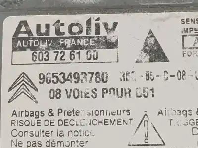 Second-hand car spare part airbag control unit for citroen c4 i (lc_) 1.4 16v oem iam references 9653493780 603726100  Second-hand car spare part airbag control unit for citroen c4 i (lc_) 1.4 16v oem iam references 9653493780 603726100