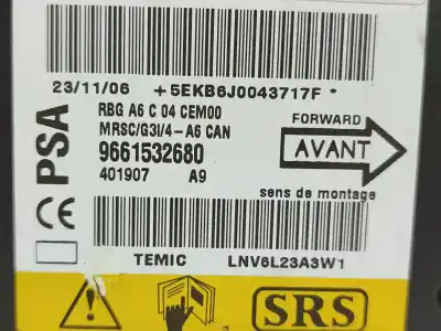 Автозапчастина б/у блок управління подушками безпеки для citroen c2 (jm_) 1.4 hdi посилання на oem iam 9661532680  