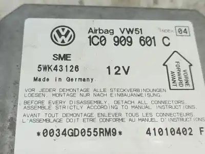 Автозапчасти б/у блок управления подушками безопасности за skoda fabia i (6y2) 1.4 ссылки oem iam 1c0909601c 5wk43126 