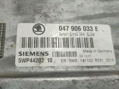 Автозапчасти б/у блок управления двигателем за skoda fabia i (6y2) 1.4 ссылки oem iam  047906033e 
