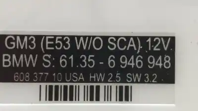 Peça sobressalente para automóvel em segunda mão módulo electrónico do fecho central por bmw x5 (e53) 3.0d referências oem iam 61356946948  