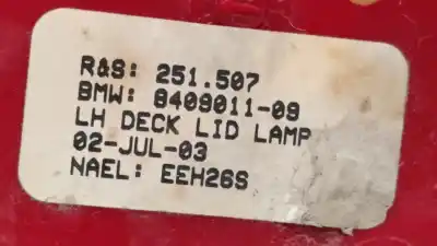 Peça sobressalente para automóvel em segunda mão farolim interior traseiro esquerdo por bmw x5 (e53) 3.0d referências oem iam 8409011  