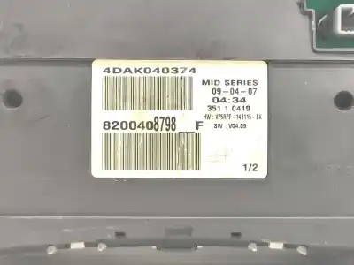 Second-hand car spare part dashboard for renault megane ii (bm0/1_, cm0/1_) 1.5 dci (bm1e, cm1e) oem iam references 82000408798f 4dak040374 