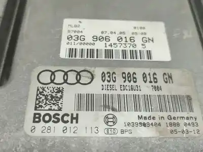 Автозапчастина б/у ебу контролер двигуна для audi a4 b7 avant (8ed) 2.0 tdi посилання на oem iam 03g906016gn 0281012113 