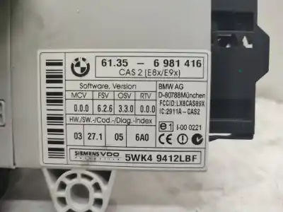 Second-hand car spare part electronic module for bmw serie 1 berlina (e81/e87) 118d oem iam references 5wk49412lbf  