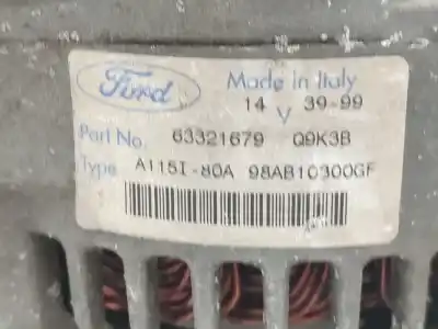 Автозапчастина б/у генератор для ford focus i (daw, dbw) 1.6 16v посилання на oem iam 98ab10300gf 63321679 