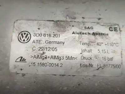 Peça sobressalente para automóvel em segunda mão depósito / botija de suspensão por vw phaeton (3d1, 3d2, 3d3, 3d4, 3d6, 3d7, 3d8, 3d9) 3.0 v6 tdi 4motion referências oem iam 3d0616201  