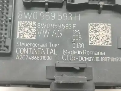 Second-hand car spare part electronic module for audi a4 b9 (8w2, 8wc) 2.0 tdi oem iam references 8w0959593h  