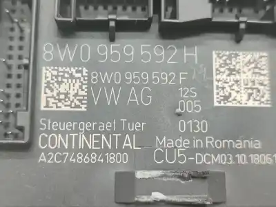 Second-hand car spare part electronic module for audi a4 b9 (8w2, 8wc) 2.0 tdi oem iam references 8w0959592h  
