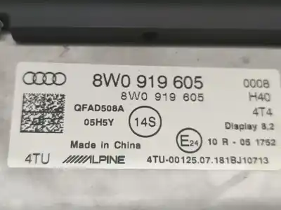 Автозапчастина б/у багатофункційний дисплей для audi a4 b9 (8w2, 8wc) 2.0 tdi посилання на oem iam 8w0919605  