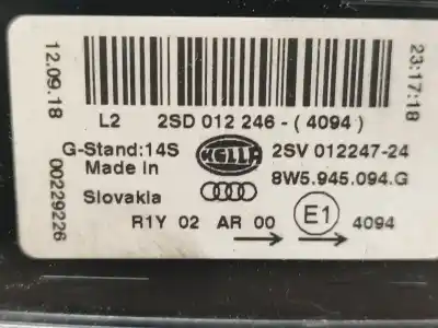 Автозапчасти б/у внутренний правый задний фонарь за audi a4 b9 (8w2, 8wc) 2.0 tdi ссылки oem iam 8w5945094g  