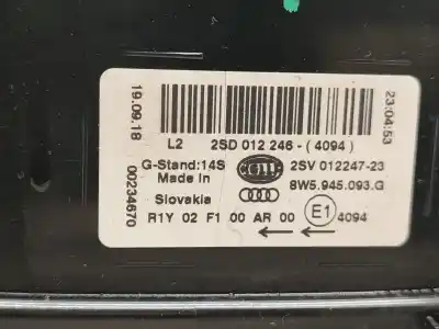 Автозапчасти б/у внутренний левый задний фонарь за audi a4 b9 (8w2, 8wc) 2.0 tdi ссылки oem iam 8w5945093g  