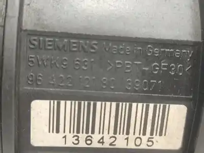 Автозапчастина б/у витратомір повітря для peugeot 206 fastback (2a/c) 1.4 hdi eco 70 посилання на oem iam 9642212180 5wk9631 