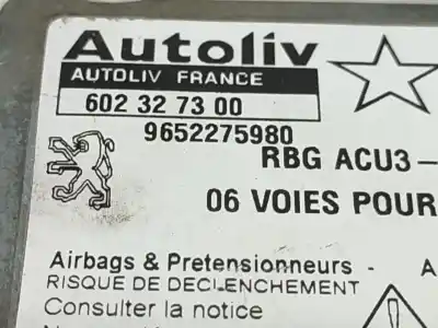 Автозапчасти б/у блок управления подушками безопасности за peugeot 206 fastback (2a/c) 1.4 hdi eco 70 ссылки oem iam 9652275980  