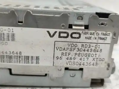 Автозапчастина б/у аудіо система / радіо cd для peugeot 206 fastback (2a/c) 1.4 hdi eco 70 посилання на oem iam 96489417xt00  