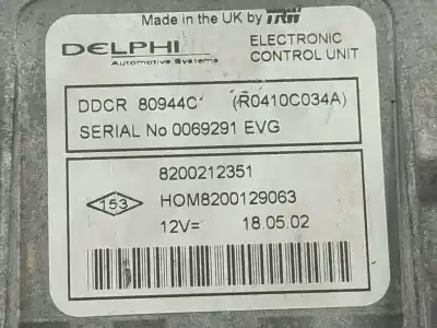 Second-hand car spare part ecu engine control for renault clio ii (bb_, cb_) 1.5 dci (b/cb07) oem iam references 8200212351  