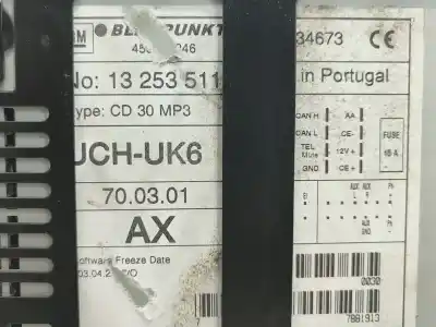 Second-hand car spare part audio system / radio cd for opel vectra c (z02) 1.9 cdti (f69) oem iam references 13253511  