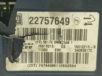 Second-hand car spare part abs for opel insignia a (g09) 2.0 cdti (68) oem iam references 16312215b  