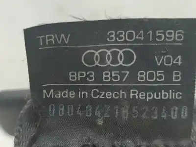 Автозапчастина б/у задній правий ремін безпеки для audi a3 (8p1) 1.9 tdi посилання на oem iam 8p3857805b  