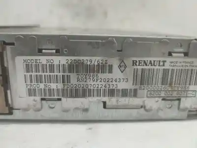 Second-hand car spare part audio system / radio cd for renault laguna ii (bg0/1_) 1.9 dci (bg08, bg0g) oem iam references 8200002607   Second-hand car spare part audio system / radio cd for renault laguna ii (bg0/1_) 1.9 dci (bg08, bg0g) oem iam references 8200002607
