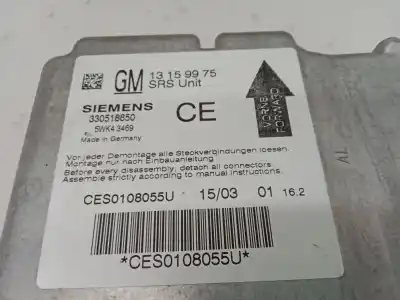 Автозапчастина б/у блок управління подушками безпеки для opel vectra c (z02) 2.2 dti 16v (f69) посилання на oem iam 13159975  