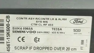 Автозапчастина б/у модуль комфорт для ford fiesta v (jh_, jd_) 1.3 посилання на oem iam 4s6t15k600cb  