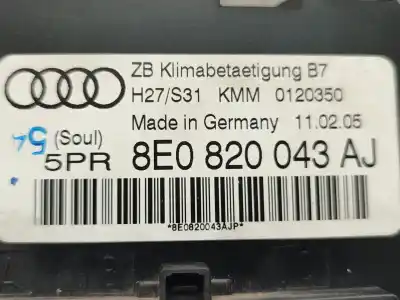 Second-hand car spare part climate control for audi a4 b7 (8ec) 2.0 tdi 16v oem iam references 8e0820043aj  