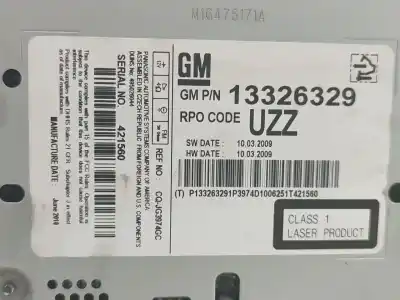 Pezzo di ricambio per auto di seconda mano impianto audio / radio cd per opel insignia a (g09) 2.0 cdti (68) riferimenti oem iam 13326329  