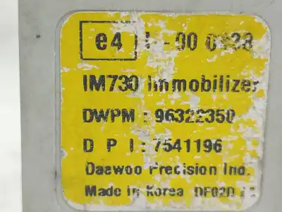 Автозапчасти б/у блок управления иммобилизатором за daewoo matiz (m100, m150) 0.8 ссылки oem iam 96322350  