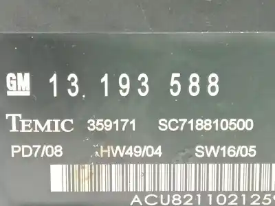 Автозапчастина б/у модуль комфорт для opel vectra c (z02) 1.9 cdti (f69) посилання на oem iam 13193588  