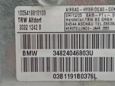 Tweedehands auto-onderdeel rechts airbag voor bmw 7 (e65, e66, e67) 730 d oem iam-referenties 34824046803u  